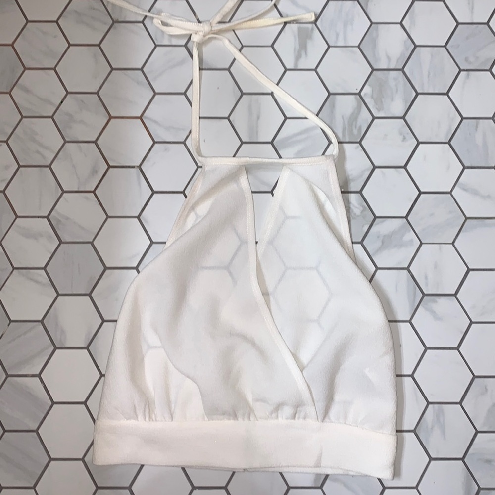 White crop top